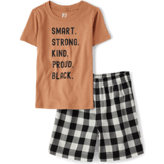 Polyester Pyjamases The Children's Place Boys Smart Strong Kind Pajamas - Black (3037874_01)