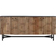Home ESPRIT Marble Acacia Wood Black/Brown Skænk 175x76cm