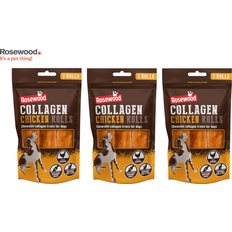 Rosewood 3 pack collagen chicken rolls dog puppy chicken chew treats 70g 3pcs