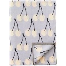 Benetton Blue Cherries 140 x 190 cm Acrylic Blankets Yellow