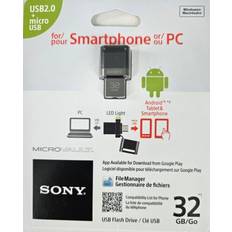 Sony USB Flash Drives Sony 32gb dual micro usb 2.0 flash drive for android phones tablet & laptops