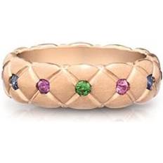 Multicoloured Rings Faberge Treillage 18ct Rose Gold Multi-Coloured Thin Ring