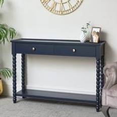 Blue Console Tables Melody Maison Navy Blue 2 Drawer 110 cm x 78 cm Console Table