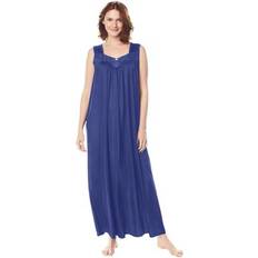 Solid Colors - Women Nightgowns Only Neccessities Plus Only Necessities Long Tricot Knit Nightgown Ultra blue 1X