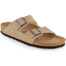 Birkenstock 44 Badesandaler Birkenstock Tøfler Arizona SYN DesDust GrTaupe/Brown VEG Beige