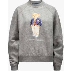 Polo Ralph Lauren Oversized Plush Sweatshirt with Polo Bear - Dark Vintage Mottled