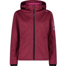 Friluftsjackor - Herr - Rosa CMP Women's Softshell Jacket Zip Hood Softshelljacka Färg röd