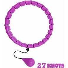 MDSRJONE 27 PURPLE 24 48 Knots Smart Hula Fitness Hoop Detachable Weighted Hoops Weight Lose