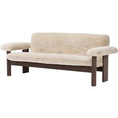 Fårskinn Soffor Audo Copenhagen Brasilia 2-sits Dark Oak Nature Sheepskin Curly - Beige Soffa