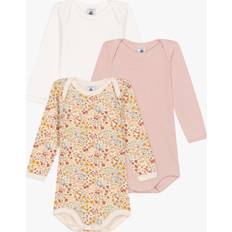 Multicoloured Bodysuits Petit Bateau Baby Cotton Long Sleeve Bodysuits, Pack of 3, Multi