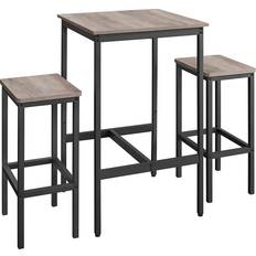 Muebles Vasagle Table And Chairs Heather Greige Ink Black Dining Set