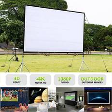 Projector Screens Youloveit NEENYNN TECHNOLOGY LTD, Projector Screen 120 inch 16:9 HD 4K Outdoor Indoor Projection Screen for Outdoor Home Cinema Theater