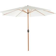 GoodHome Capraia Wood Effect 2.5M Bright White Standing Parasol