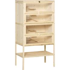 Pawhut Hamsterbur Naturträ 60 x 40 x 120 cm
