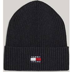 Tommy Jeans Heritage Badge Rib-Knit Beanie DARK GREY HEATHER One