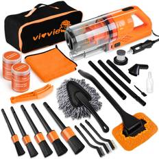 Vioview Ultimate Car Cleaning Kit 17 Pcs With Vacuum Cleaner - Pink