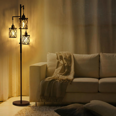 Latitude Run 3-Light 68" H X 9.9" W X 9.9" D Dimmable W/ Switch Floor Lamp