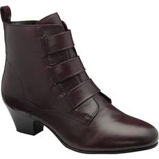 Purple - Women Ankle Boots Lotus 'Lorissa' Leather Zip-Up Ankle Boots Purple