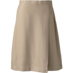 Skirts Lands' End Plus School Uniform Solid A-line Skirt Below the Knee Khaki 18W