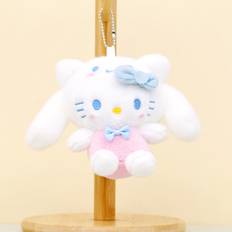 Toys RYWOLT Cat Cuddly Plush Animal Keychain Short Plush Stuffed Kuromi My Melody Dolls
