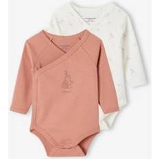 Multicoloured Bodysuits Vertbaudet Pack of Long Sleeve Bodysuits in Organic Cotton for Newborn Babies rose
