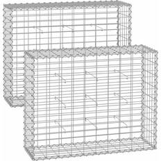 Métal Paniers gabion Songmics Gabions À Pierres Lot de 2 100 x 80 x 30 cm