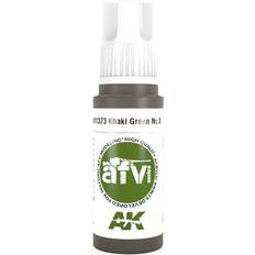 AK Interactive 11373 Khaki Green No.3 17ml AFV 3G Acrylic Model Paint