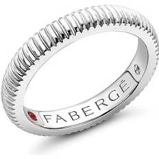 Colours of Love 18ct White Gold Fluted Band Ring