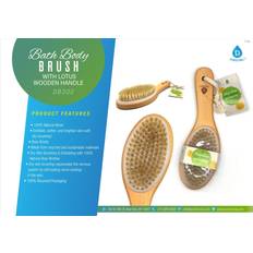 Bath Brushes Homestead Bath Body Brush With Lotus Wooden Handle