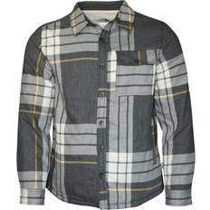 Tops The North Face Men's Campshire Lined Button-Down Shirt Grey/Yellow Plaid Print, X-Large