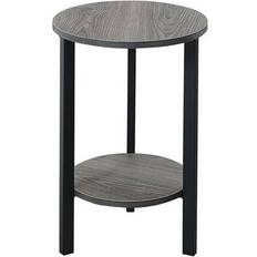 Indoor Plant Stands 24 in. Graystone Plant Stand, Weathered Gray & Black Frame