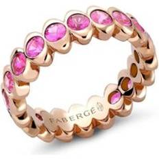 Quartz Rings Faberge Colours of Love Cosmic Curve 18ct Rose Gold Pink Sapphire Eternity Ring