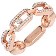 Multicoloured Rings Messika Messika Move Uno 18ct Rose Gold Diamond Multi Pavee Ring N