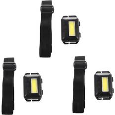 3X Cob LED Mini Head Light Lamp Headlight 3 Modes Rainproof Flashlight Head for Outdoor Camping Fishing Black