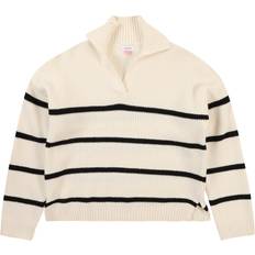 Lana Suéteres de Punto Vero Moda Jersey 'VMLUNA' - Beige/Negro