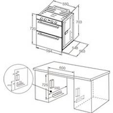 Double under oven Hisense BUD714221AX Stainless Steel