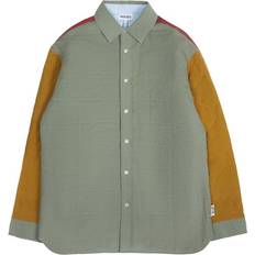 Kenzo Skjortor Kenzo Reversible Quilted Shirt Lime Tea, Male, Tøj, Skjorter, Flerfarvet