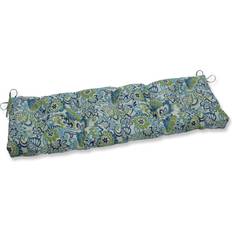 Blue Garden Benches Pillow Perfect Outdoor/Indoor Zoe Mallard Cushion 60" x 18" Blue Garden Bench