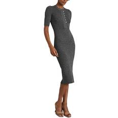 Reiss Kjoler Reiss Sandy Knit Midi Grey
