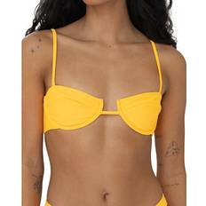 Nylon Tops de bikini Lola Underwire Bralette Bikini Top - Yellow