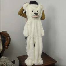 Flemye 130cm, white 100-260cm Giant Unstuffed Empty Teddy Bear Skin Coat Soft Big Skin Shell Semi-Finished Plush