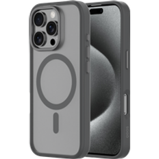 Iphone 16 pro titanium black QDOS Hybrid Soft Snap iPhone 16 Pro Case MagSafe Compatible Clear Black Titanium