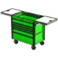 House 41 in. 6 Drawer Slide Top Tool Cart Lime Green