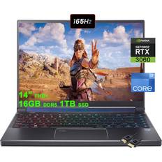 Acer 12700H - USB-C Laptops Acer Predator Triton 300 SE 14 Gaming Laptop 14" FHD+ 165Hz Intel 14-Core i7-12700H 16GB DDR5 1TB SSD GeForce RTX3060 6GB Backlit Thunderbolt Fingerprint Win11 + HDMI Cable