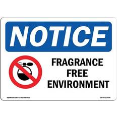 OS-NS-D-35-L-12908 Notice Fragrance Free Environment with Symbol OSHA Decal