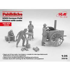 Scale Models & Model Kits ICM 35618 Feldkuche WWII German Field Kitchen w/Cooks 1:35 Model Kit