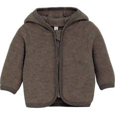 Huttelihut Brown Melange Jacket Ears Wool Fleece 86