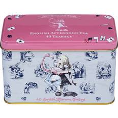 New English Teas Alice in Wonderland Tea Caddy in Pink with 40 Afternoon Tea Bags