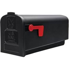 Plastic Letterboxes Parsons Classic Plastic Post Mount Mailbox, Black