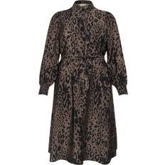 Brune - Dame Kjoler Kaffe Curve Kcjola Shirt Dress Midi Kjoler hos Magasin